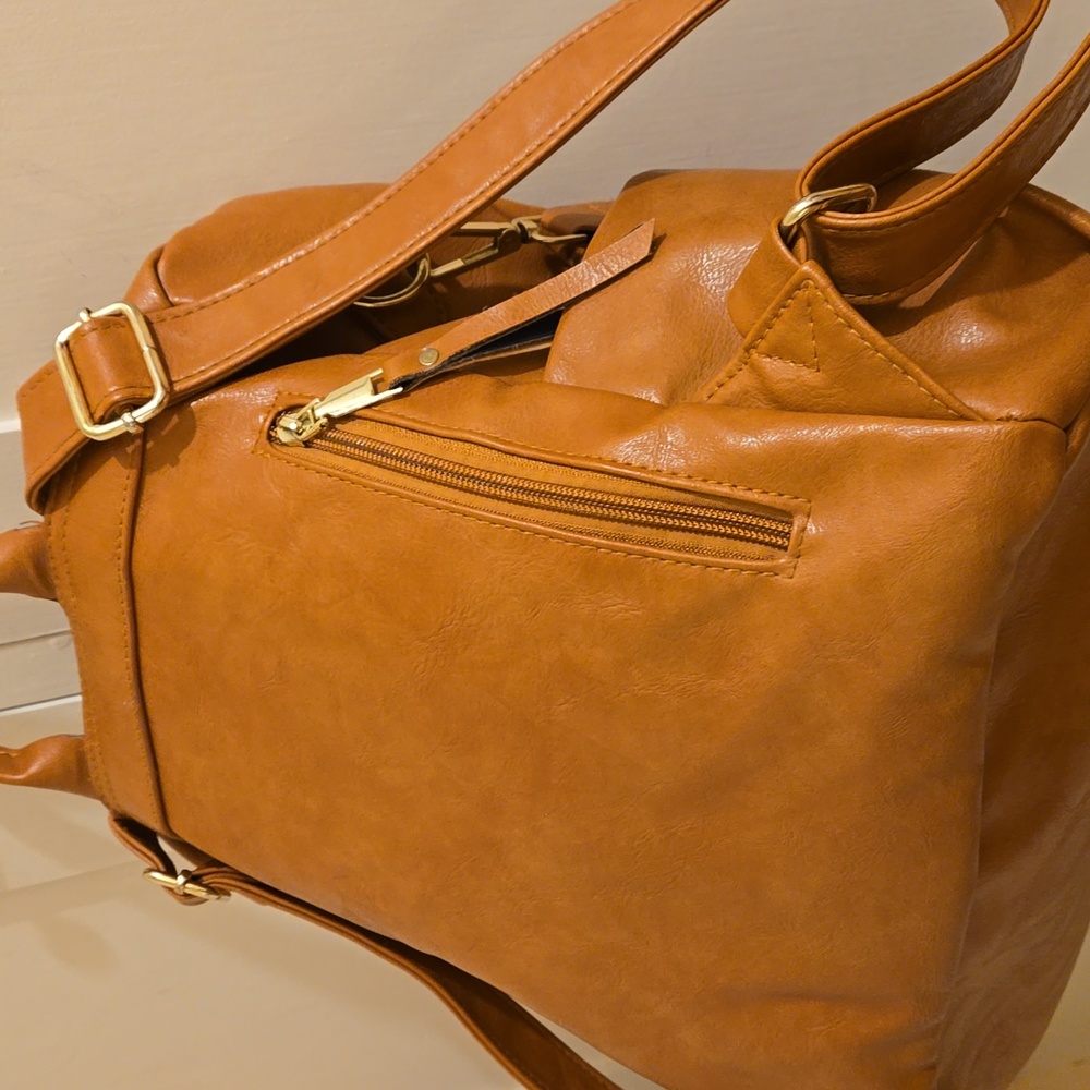 Vinyl Brown Backpack - image 8